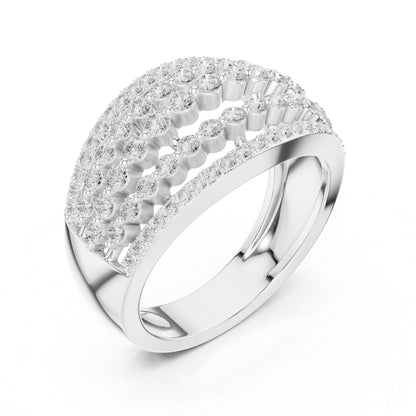 Round Lab Grown Diamond Pave Engagement Ring