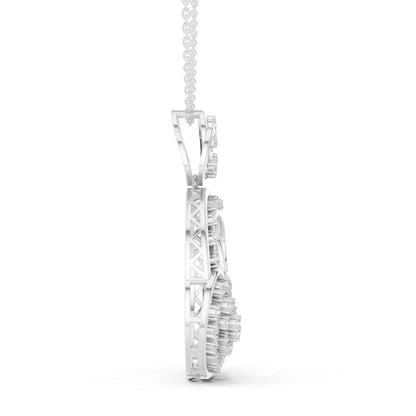 Round Lab Grown Diamond Pave Pendant