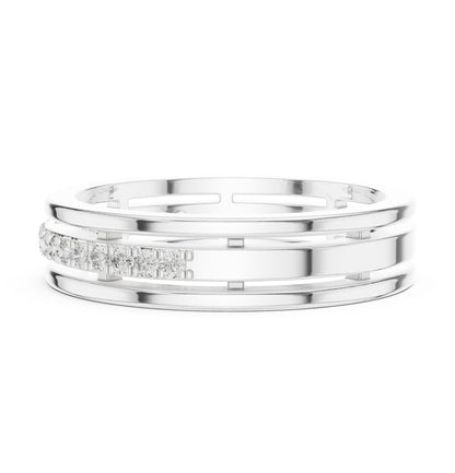 Round Lab Grown Diamond Pave Engagement Ring
