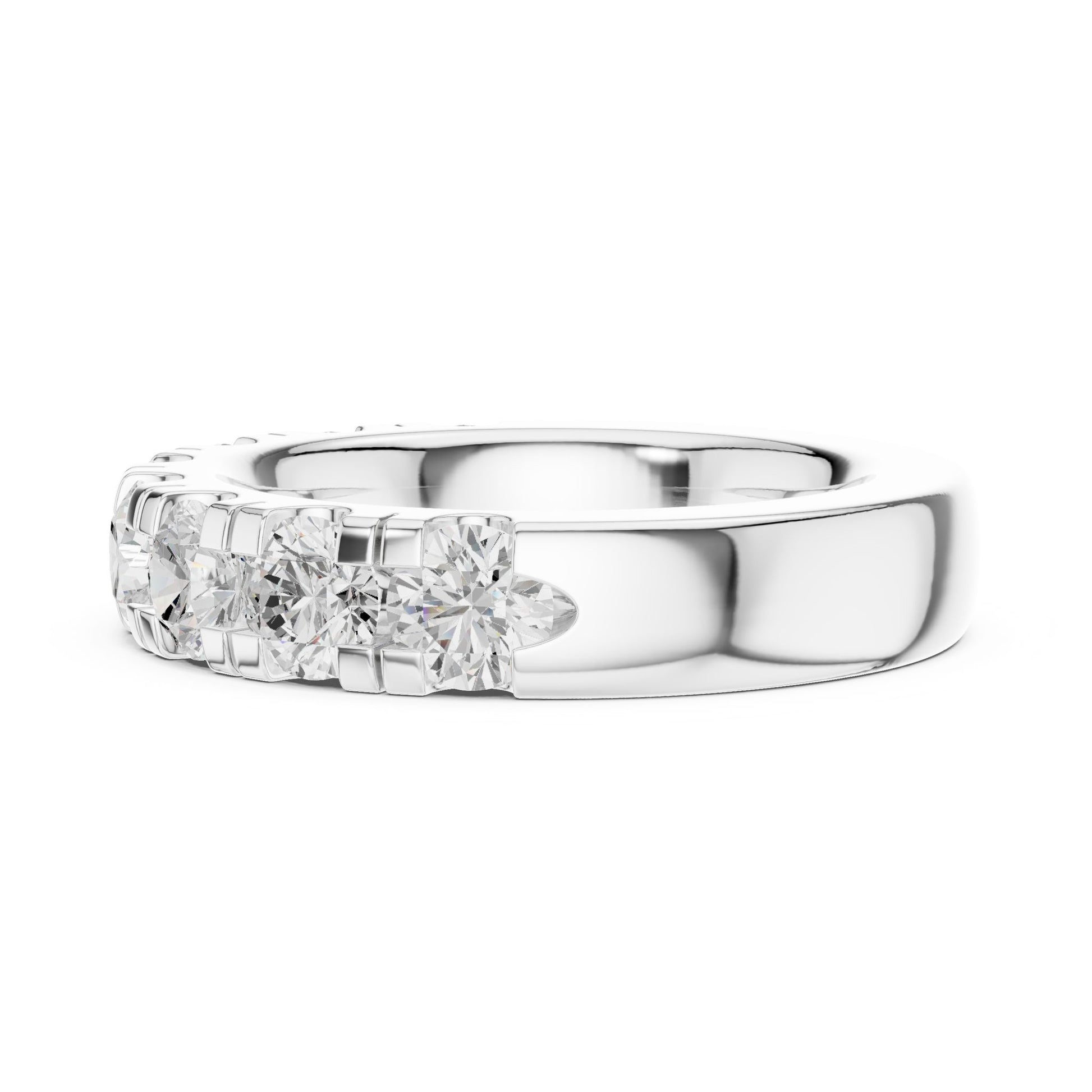 Round Lab Grown Diamond Pave Engagement Ring
