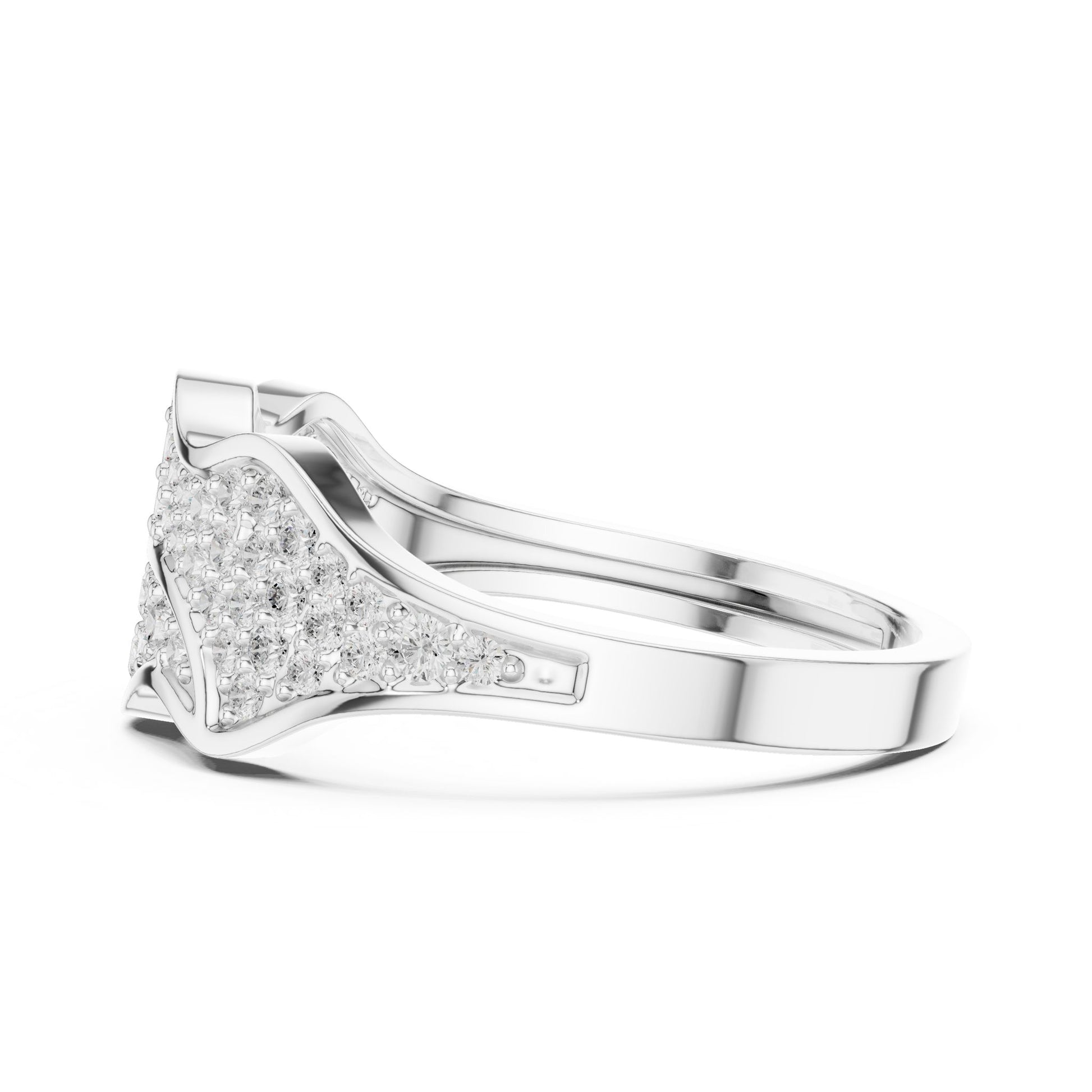 Men's Round Lab Grown Diamond Pave Ring