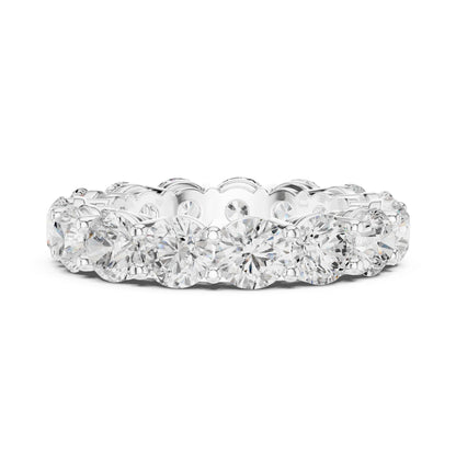 Round Lab Grown Diamond Pave Engagement Ring
