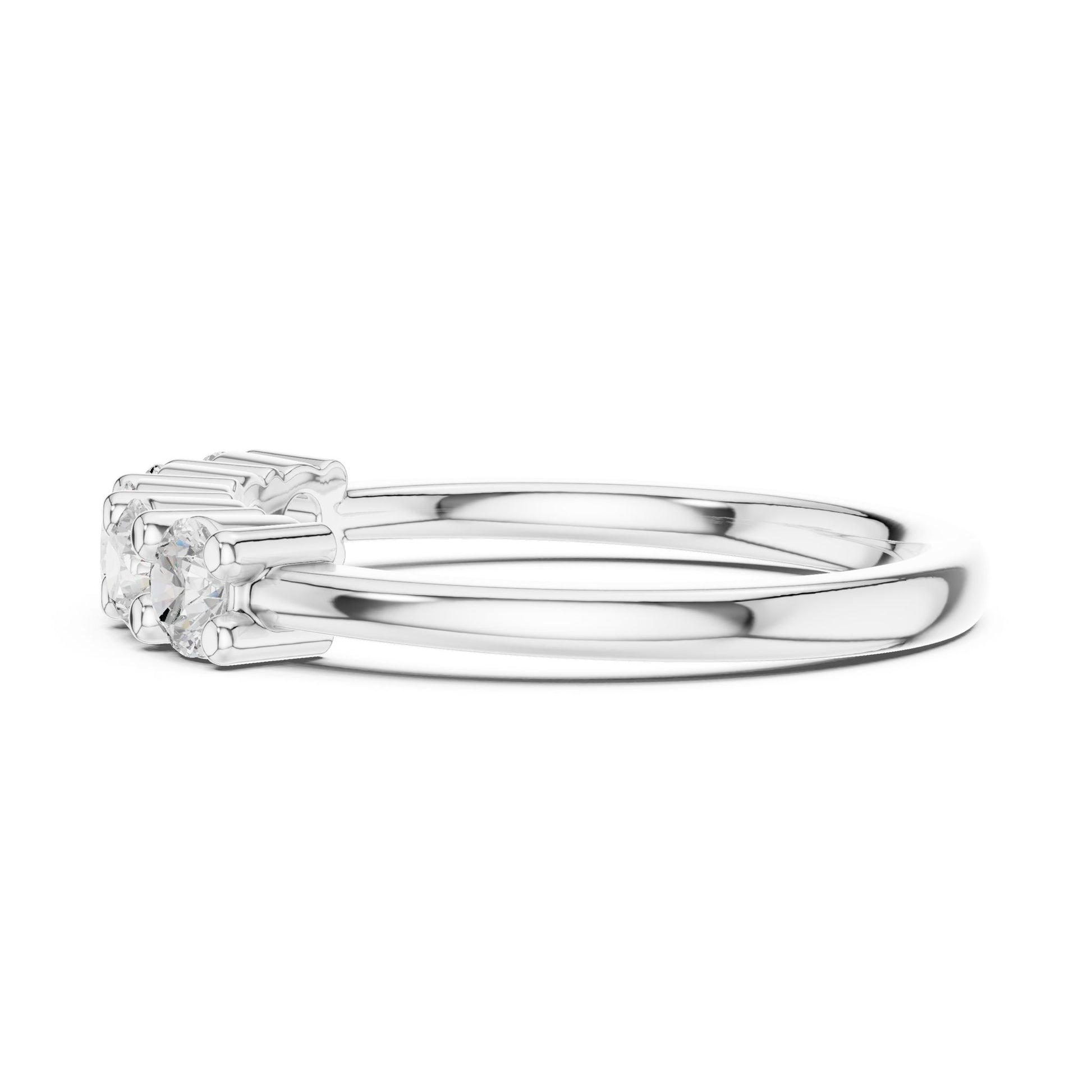Round Lab Grown Diamond Pave Engagement Ring