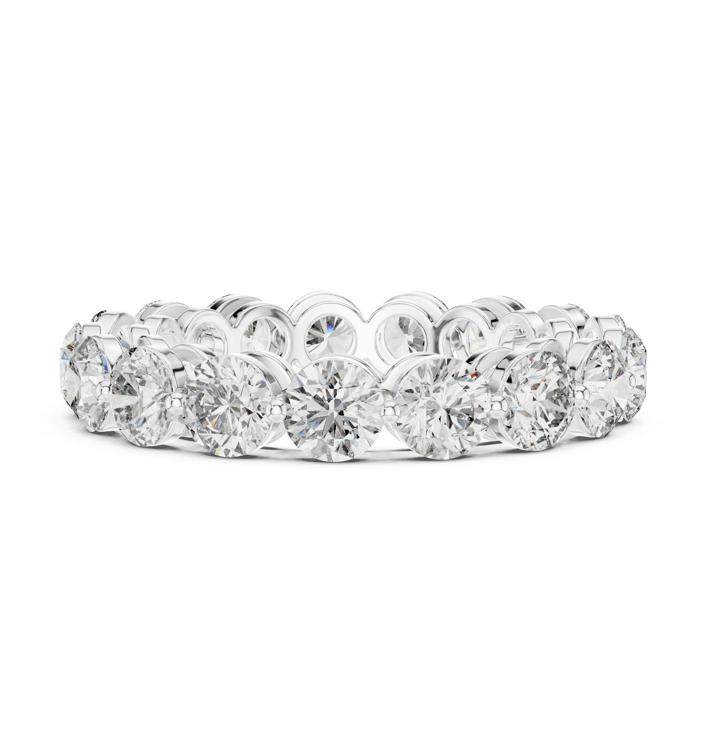 Round Lab Grown Diamond Pave Engagement Ring
