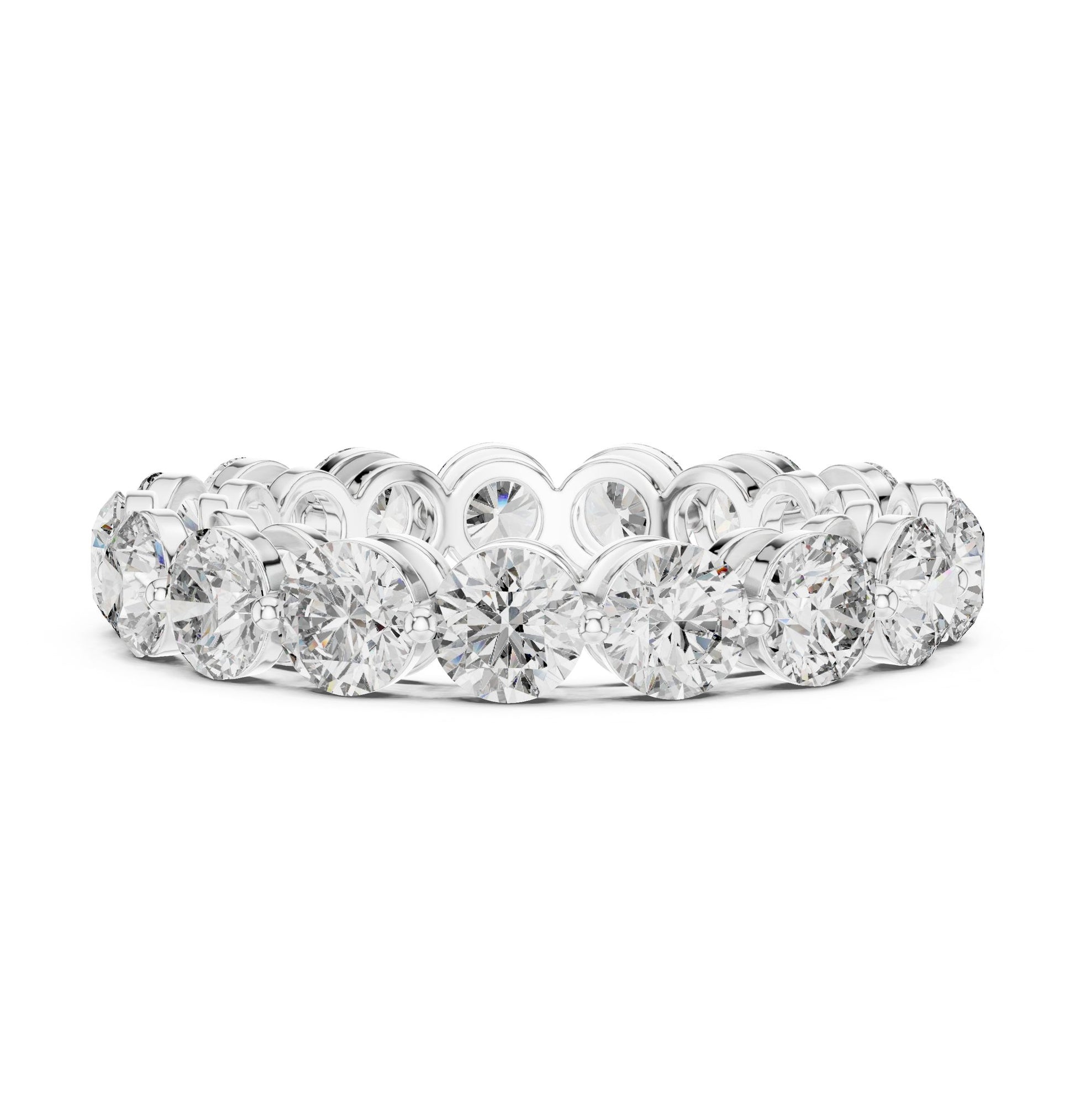Round Lab Grown Diamond Pave Engagement Ring
