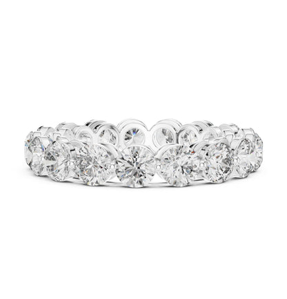 Round Lab Grown Diamond Pave Engagement Ring