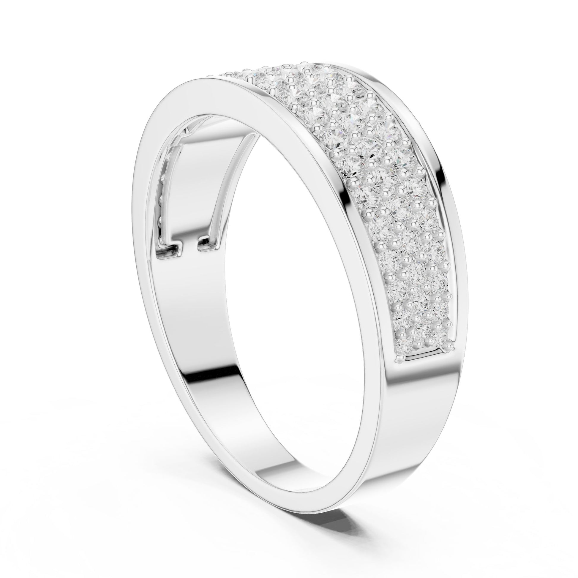 Men's Round Lab Grown Diamond Pave Ring