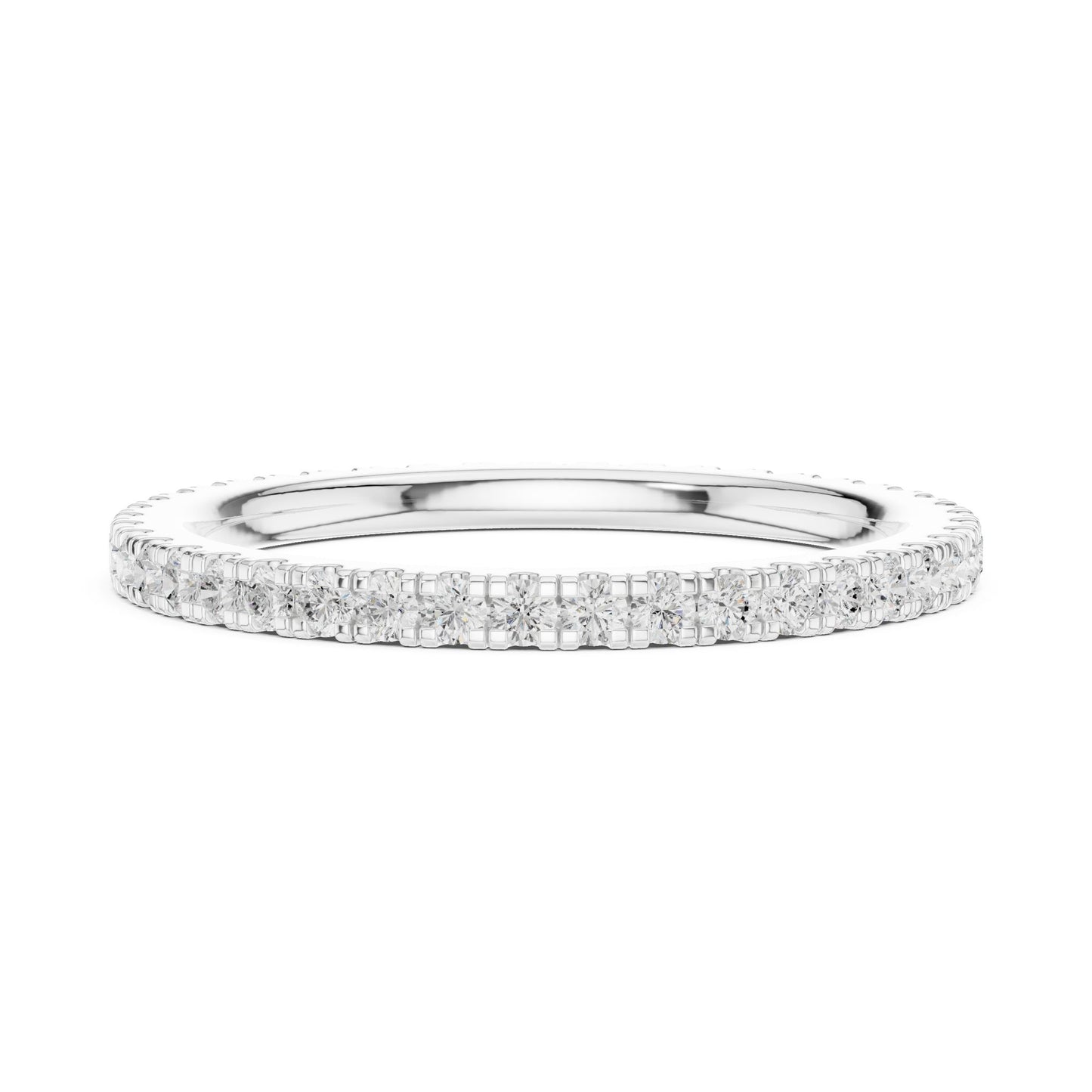 Round Lab Grown Diamond Pave Engagement Ring
