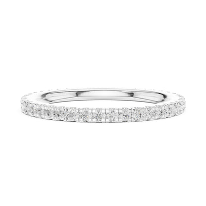 Round Lab Grown Diamond Pave Engagement Ring