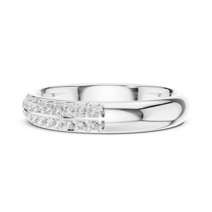 Round Lab Grown Diamond Pave Engagement Ring