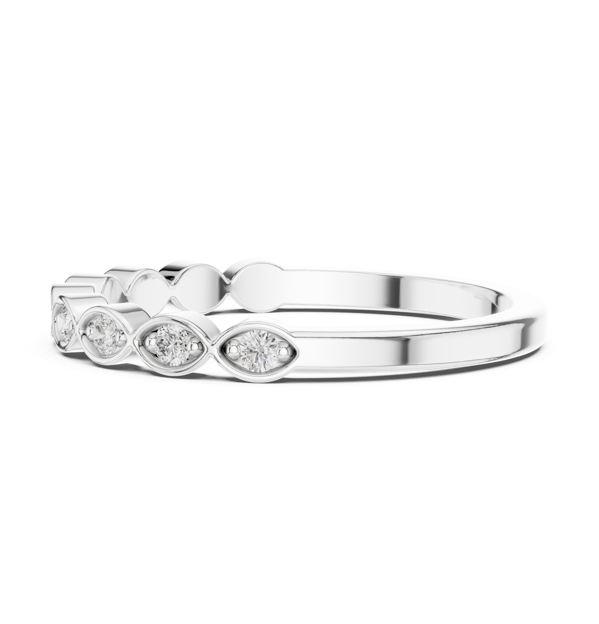 Round Lab Grown Diamond Pave Engagement Ring