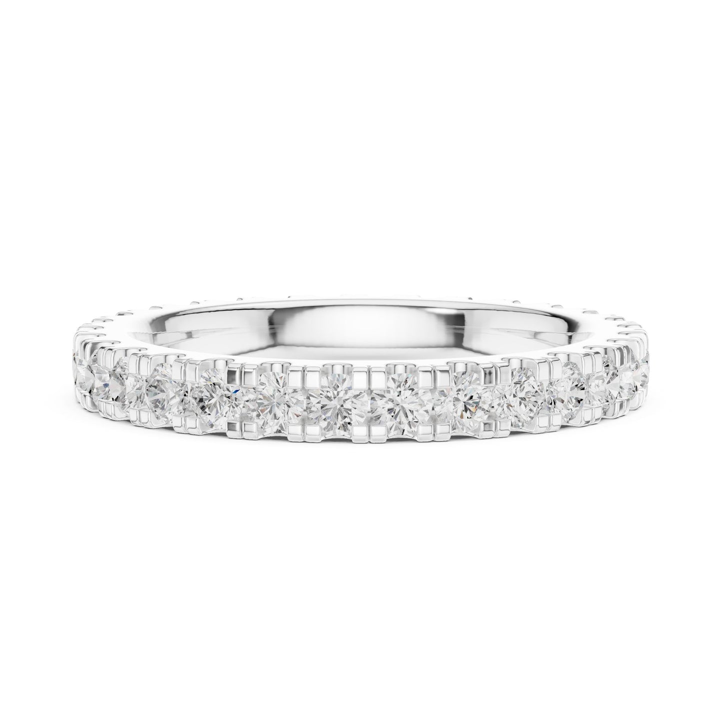 Round Lab Grown Diamond Pave Engagement Ring