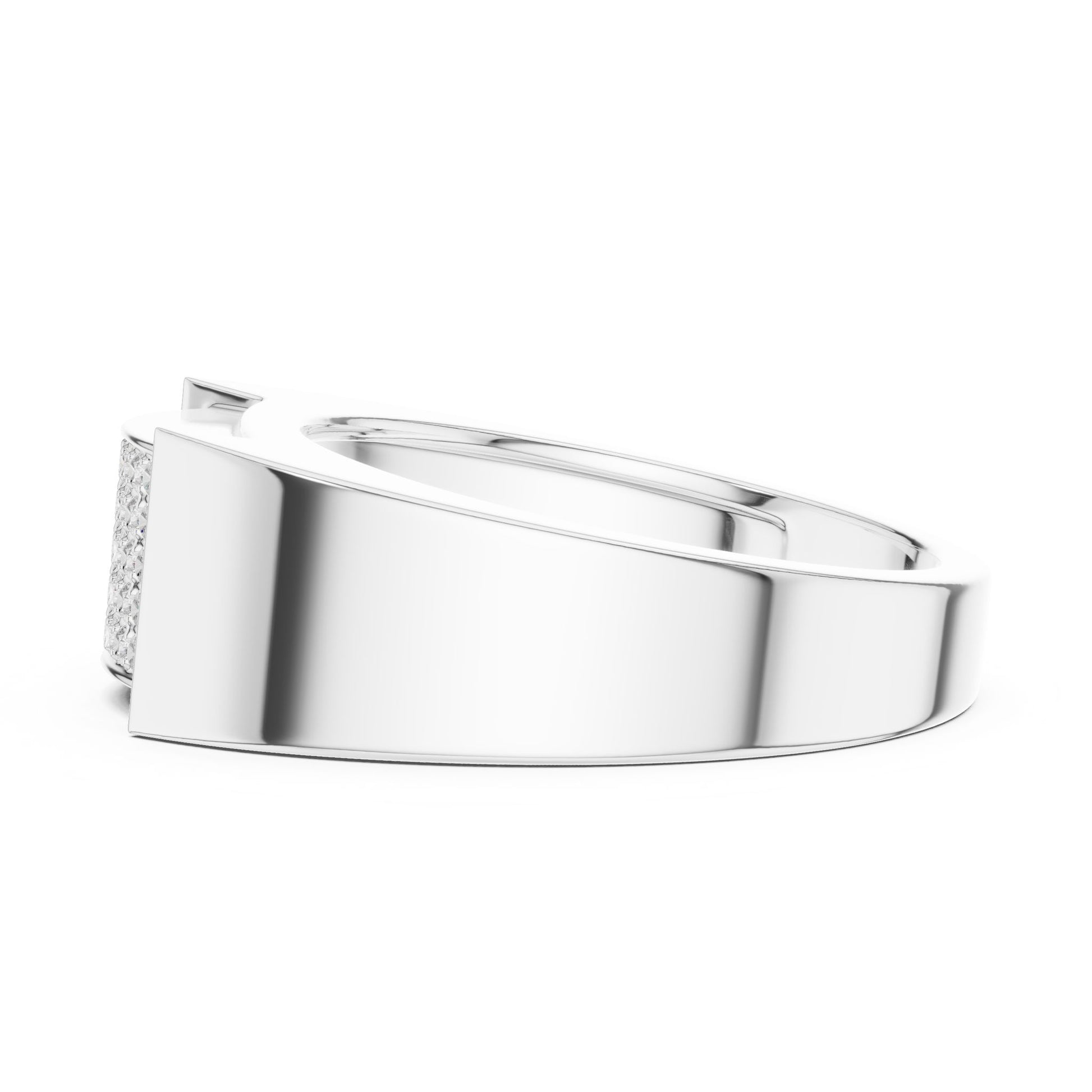 Men's Round Lab Grown Diamond Pave Ring