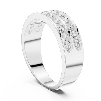 Men's Round Lab Grown Diamond Pave Ring