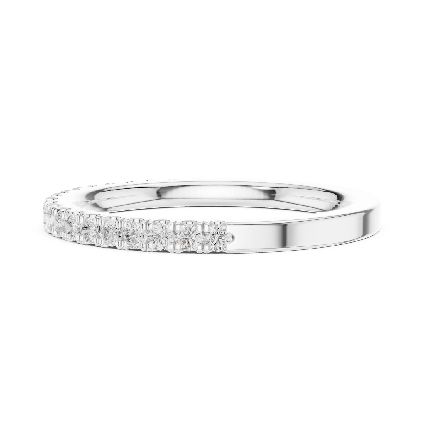 Round Lab Grown Diamond Pave Engagement Ring