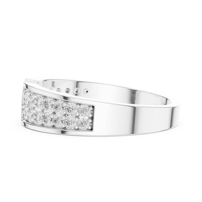 Round Lab Grown Diamond Pave Engagement Ring