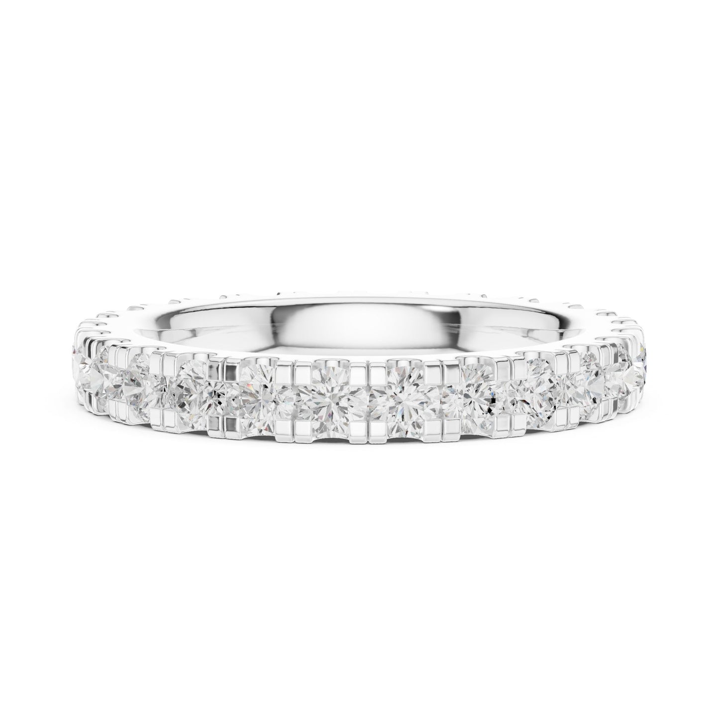 Round Lab Grown Diamond Pave Engagement Ring