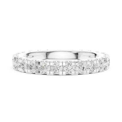 Round Lab Grown Diamond Pave Engagement Ring