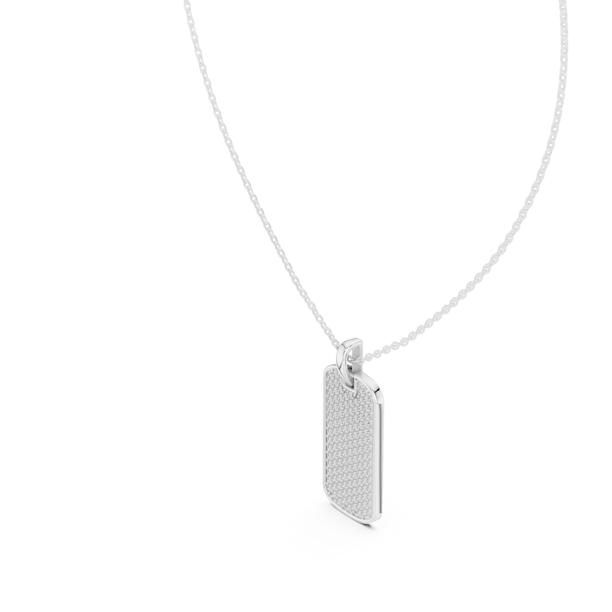 Round Lab Grown Diamond Pave Pendant