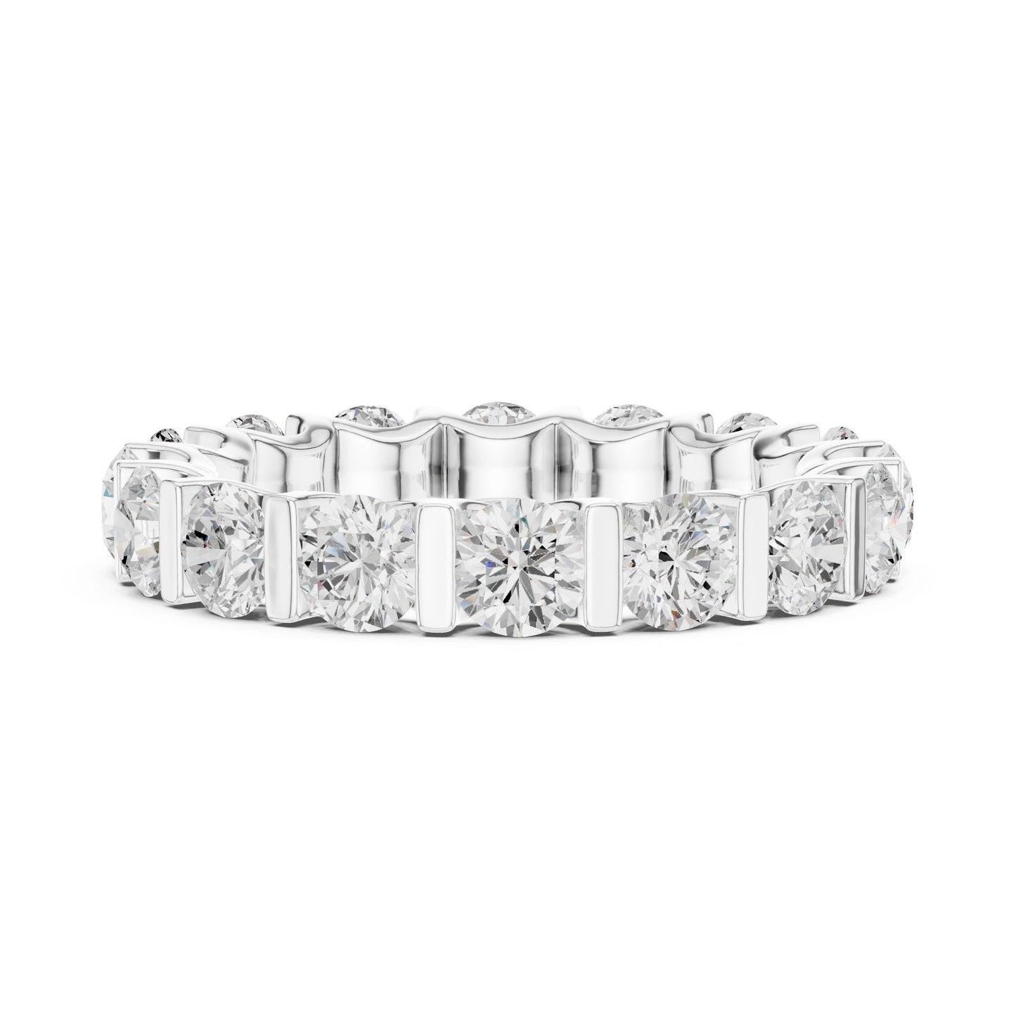 Round Lab Grown Diamond Pave Engagement Ring