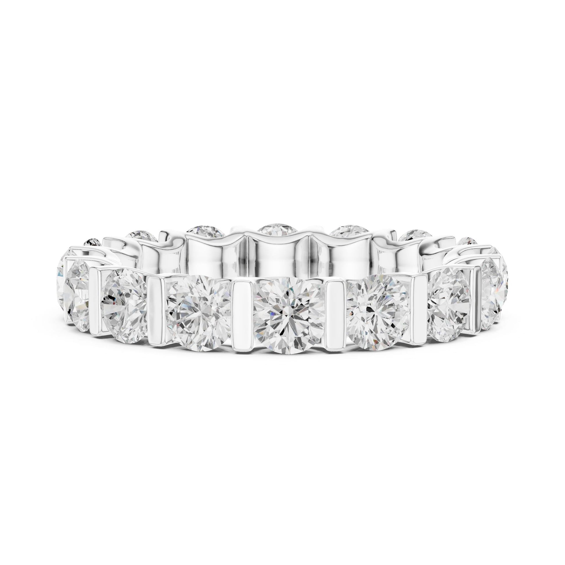 Round Lab Grown Diamond Pave Engagement Ring