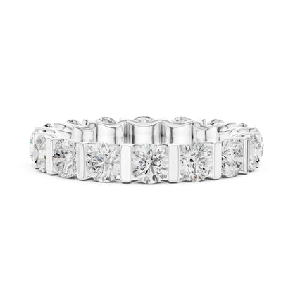 Round Lab Grown Diamond Pave Engagement Ring