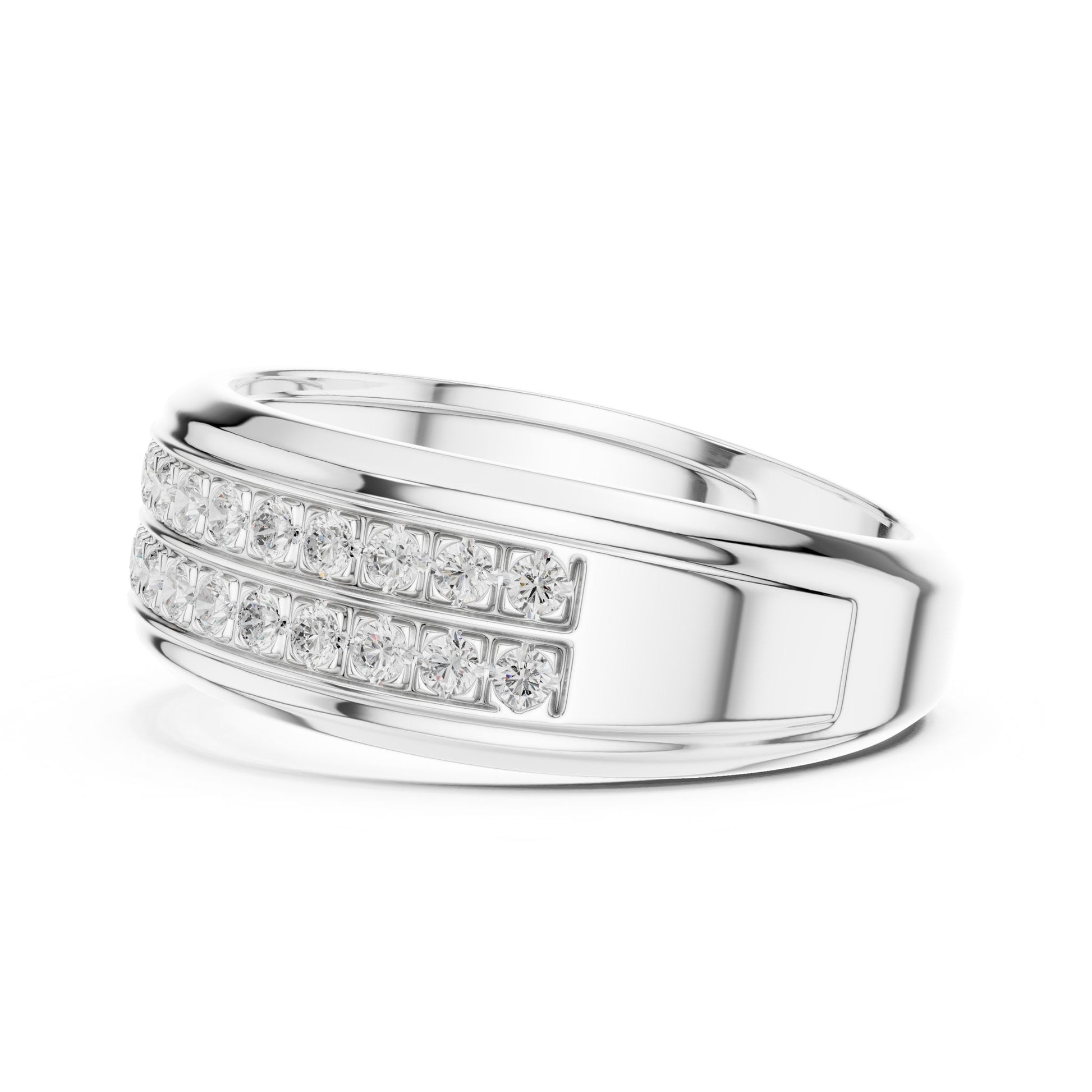 Men's Round Lab Grown Diamond Pave Ring