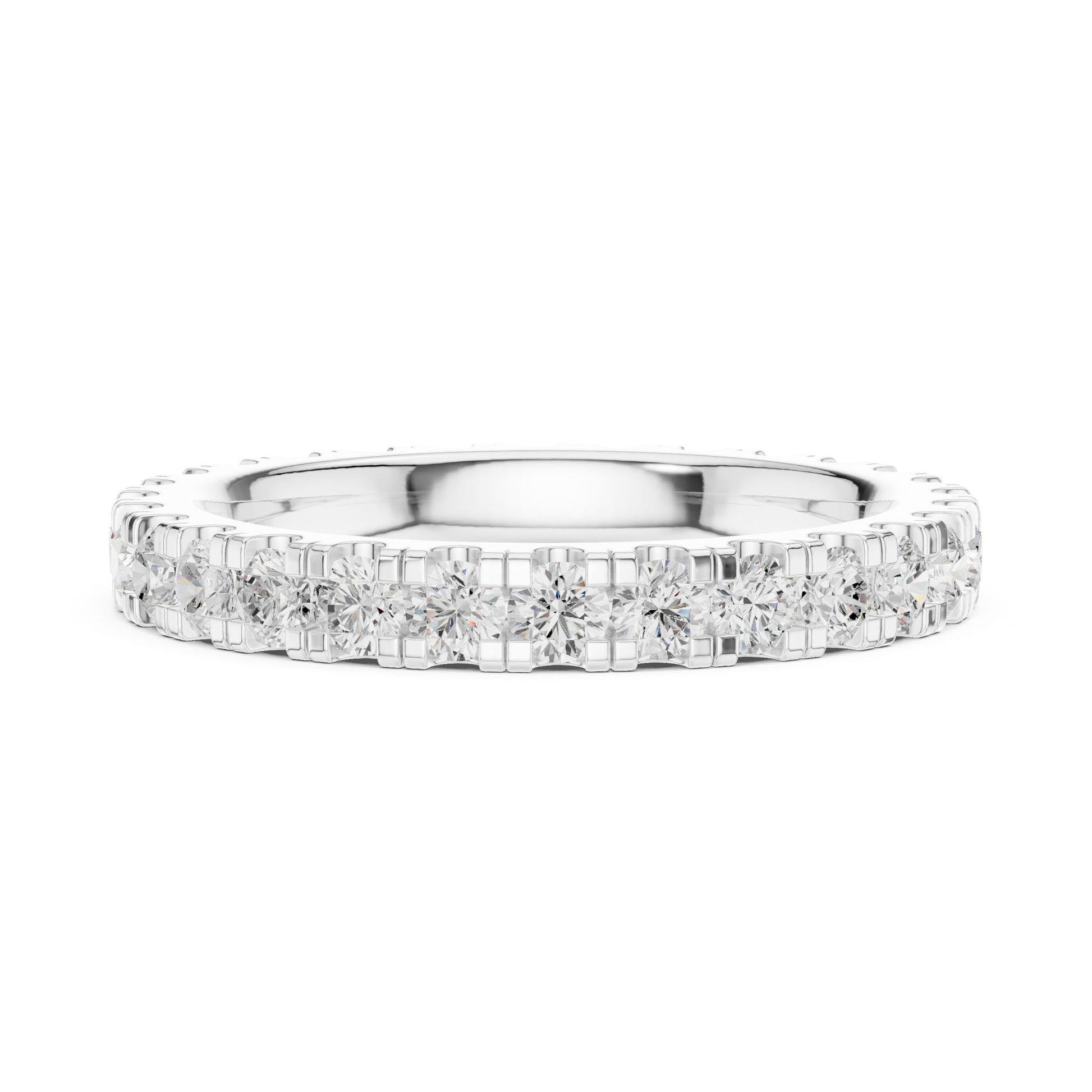 Round Lab Grown Diamond Pave Engagement Ring