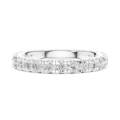 Round Lab Grown Diamond Pave Engagement Ring