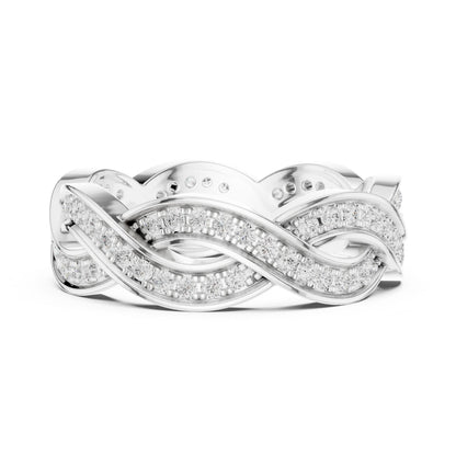 Round Lab Grown Diamond Pave Engagement Ring
