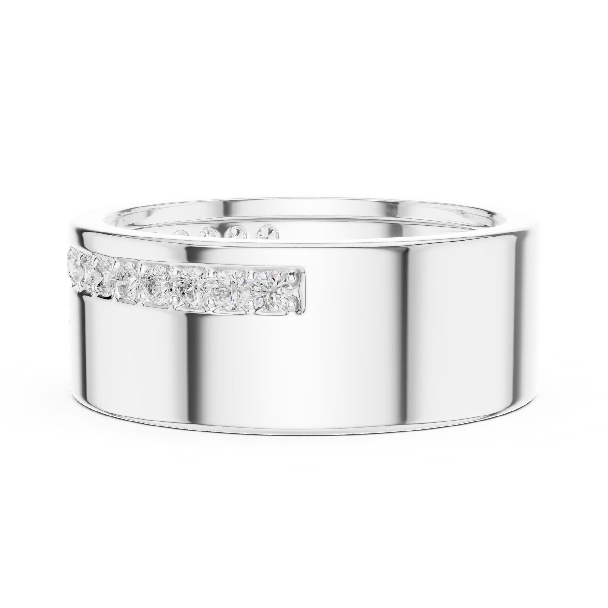 Men's Round Lab Grown Diamond Pave Ring