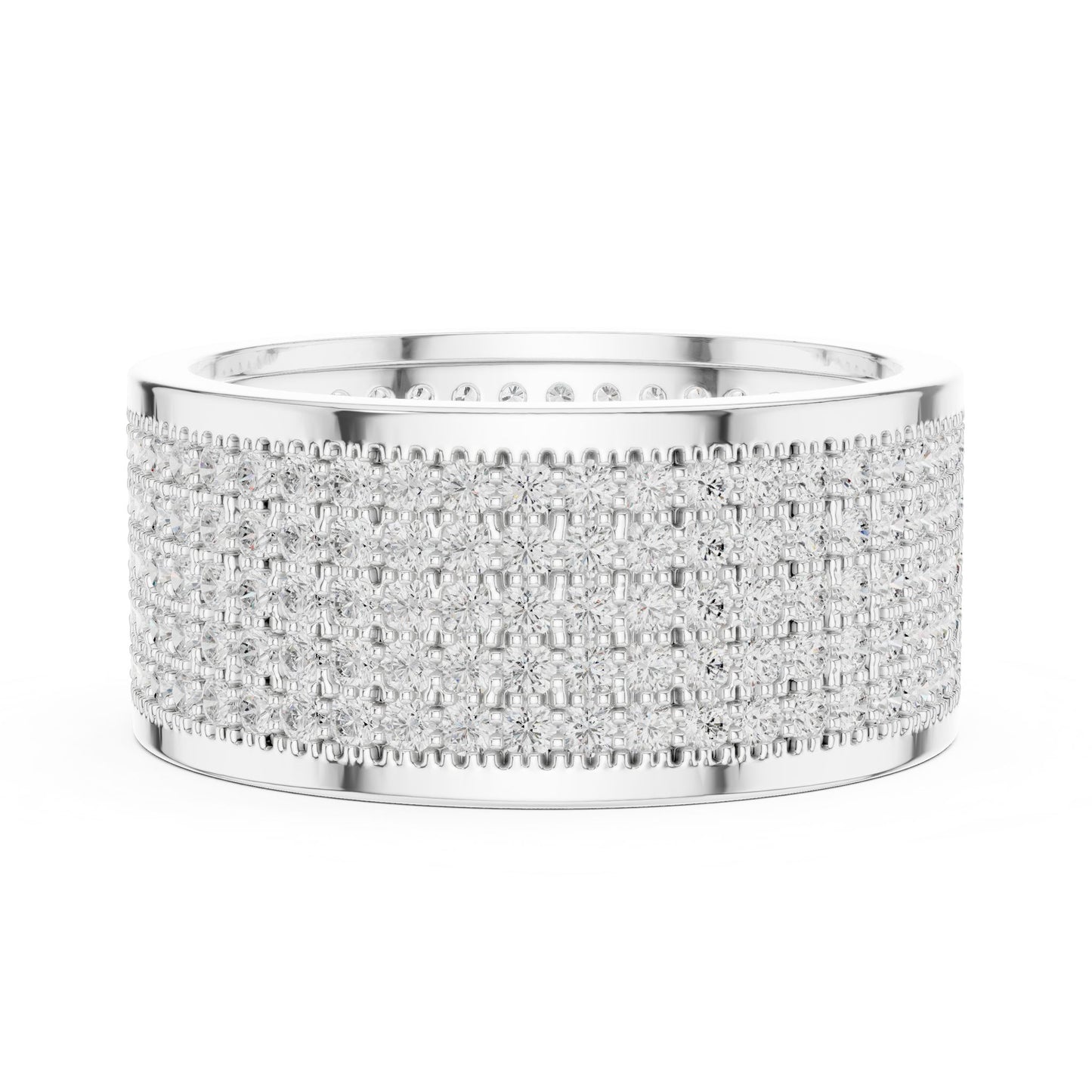 Men's Round Lab Grown Diamond Pave Ring