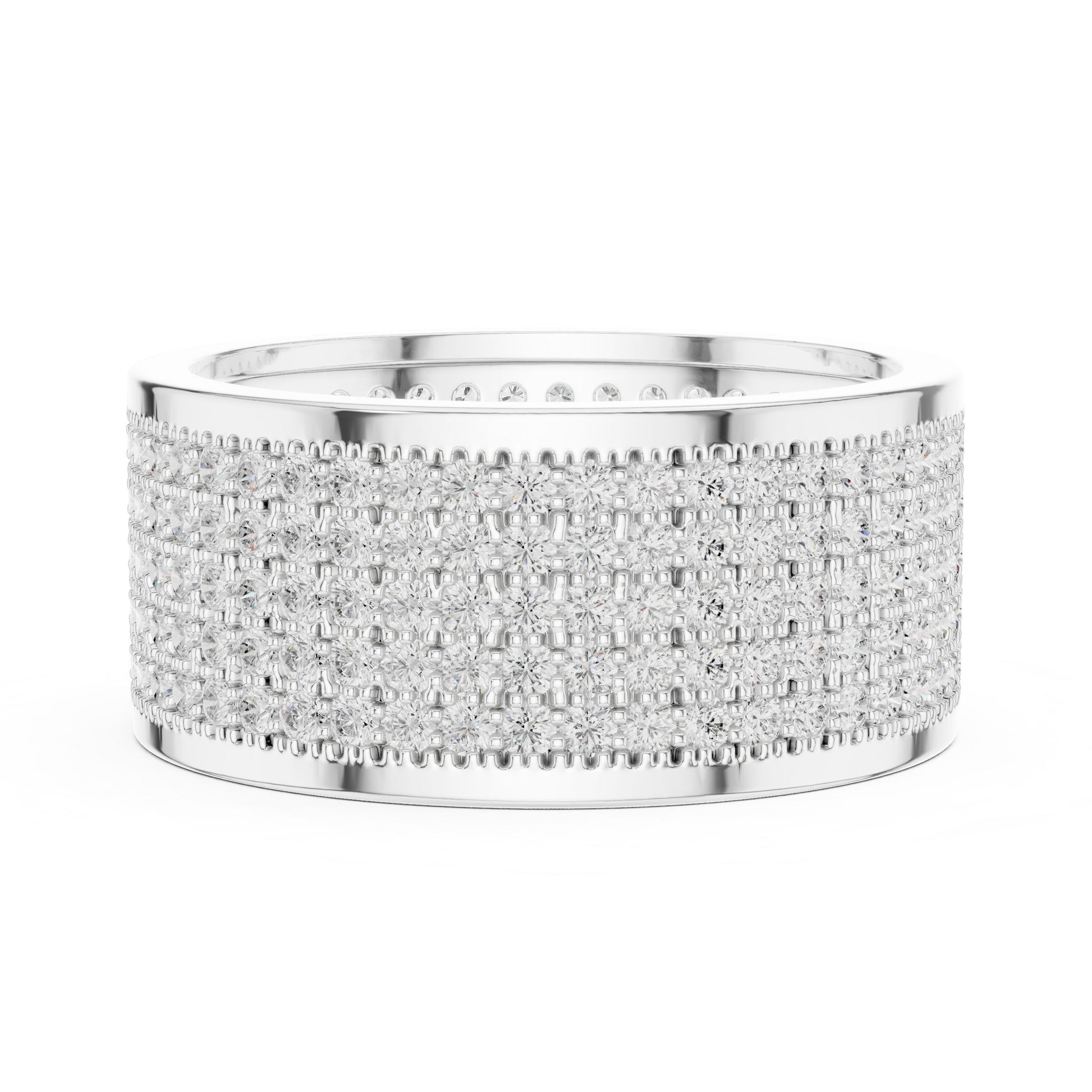 Men's Round Lab Grown Diamond Pave Ring