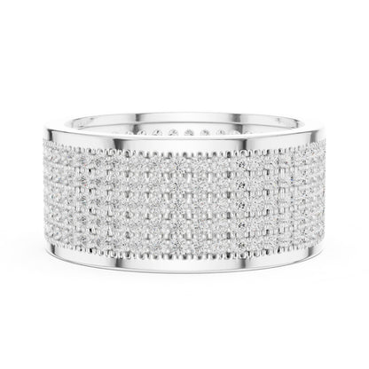 Men's Round Lab Grown Diamond Pave Ring