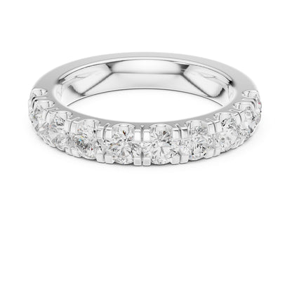 Round Lab Grown Diamond Pave Engagement Ring