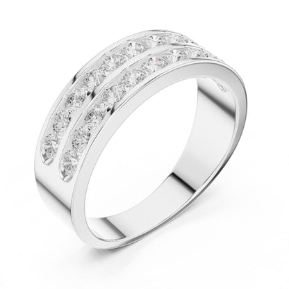 Men's Round Lab Grown Diamond Pave Ring