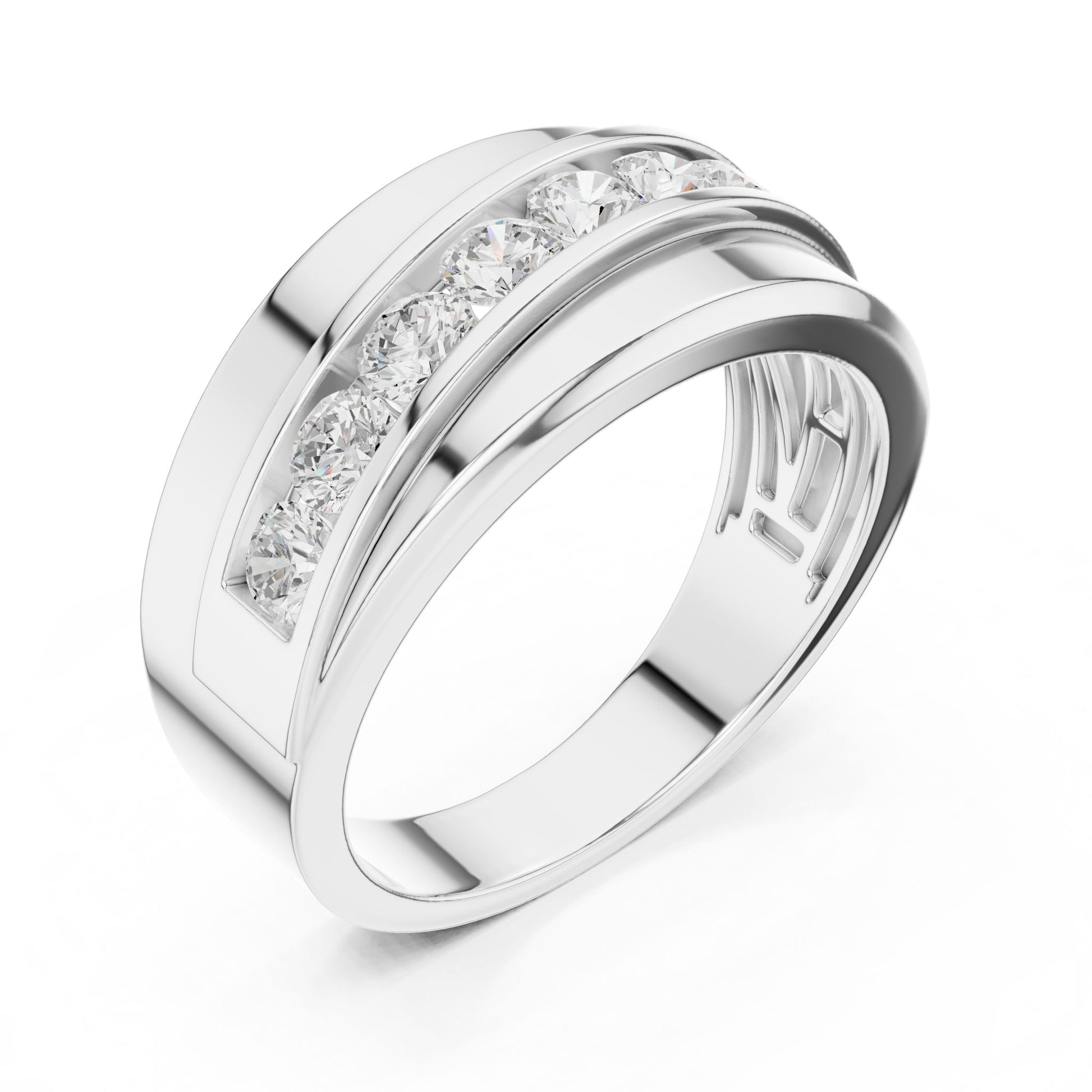 Men's Round Lab Grown Diamond Pave Ring