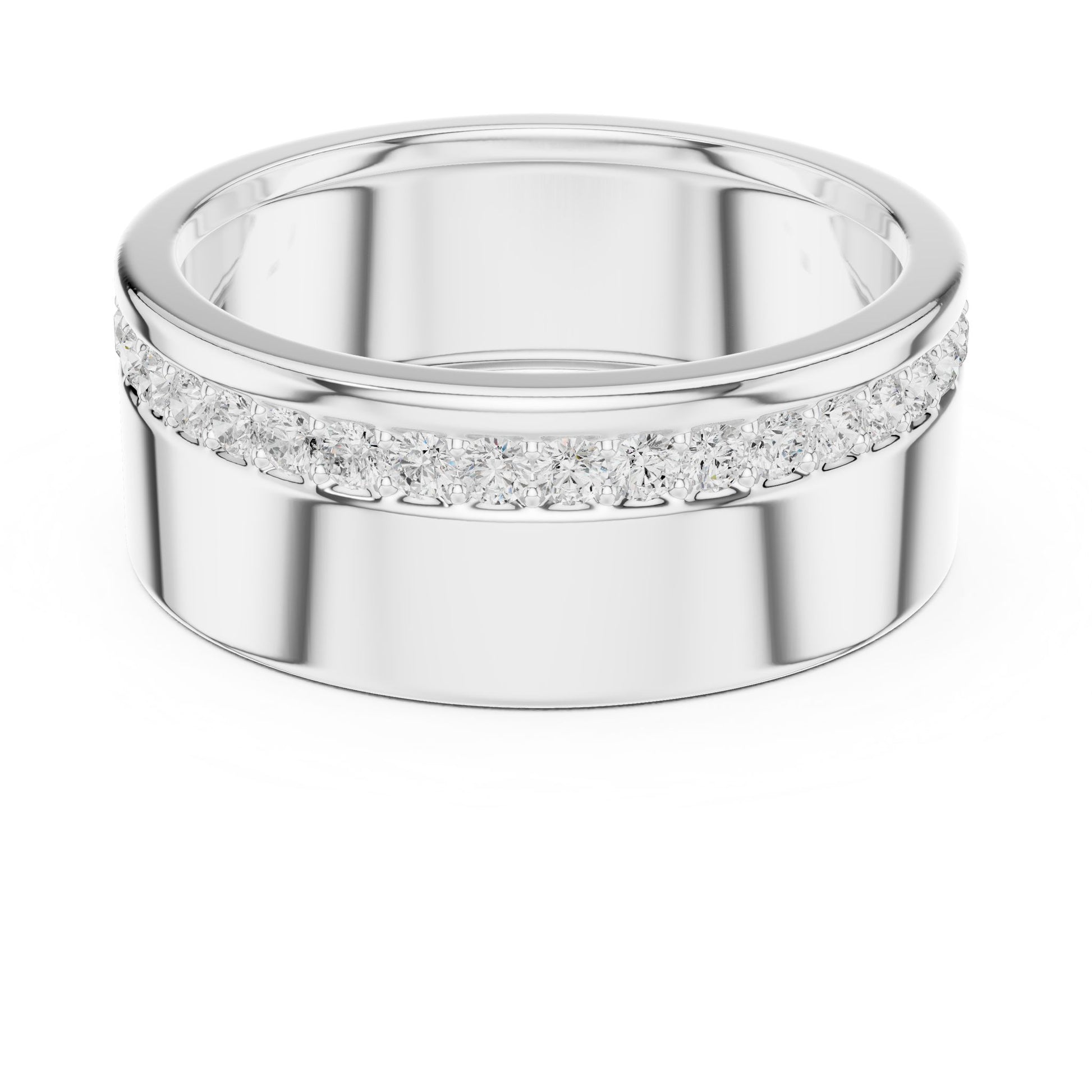 Men's Round Lab Grown Diamond Pave Ring