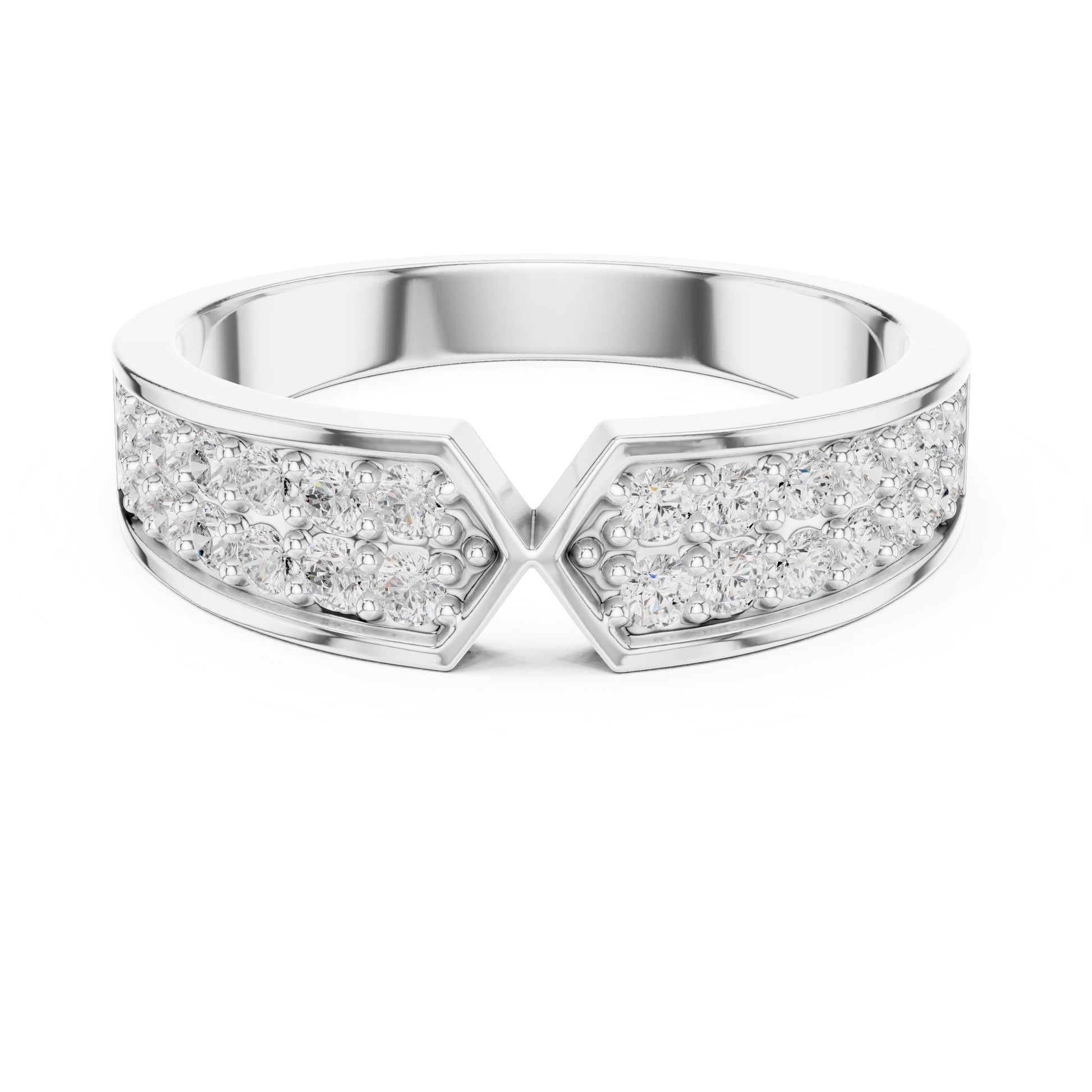 Round Lab Grown Diamond Pave Engagement Ring