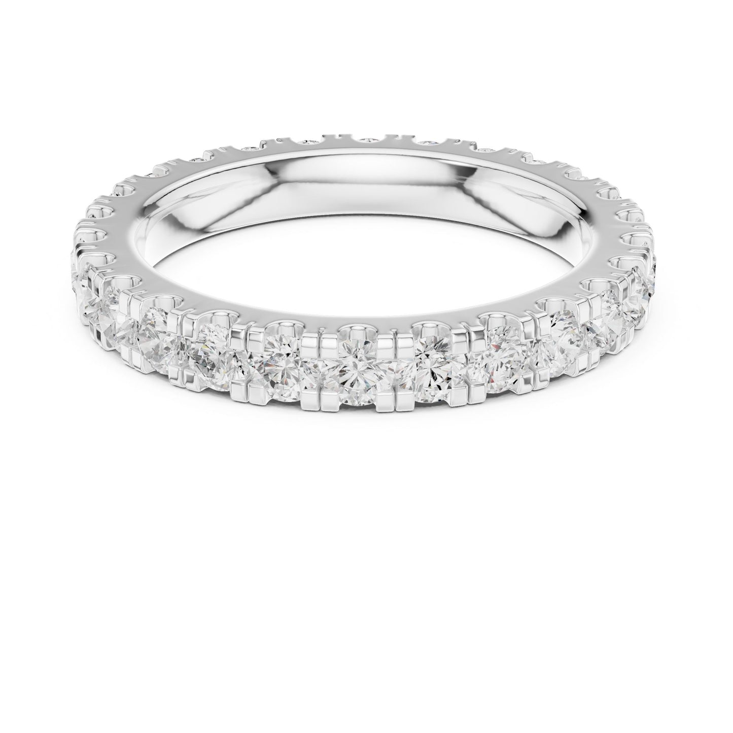 Round Lab Grown Diamond Pave Engagement Ring