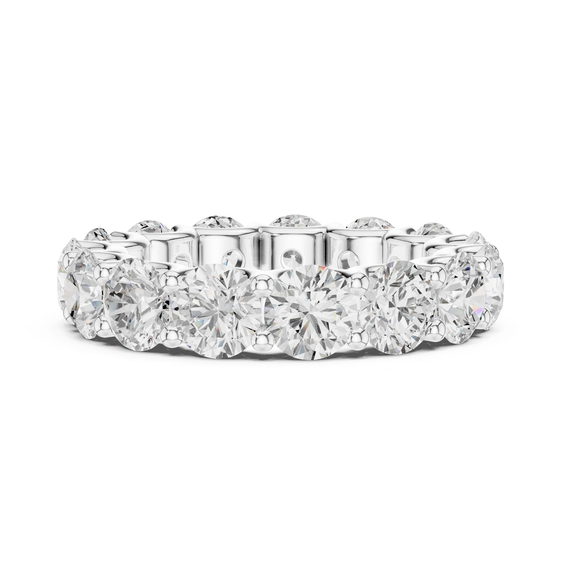Round Lab Grown Diamond Pave Engagement Ring