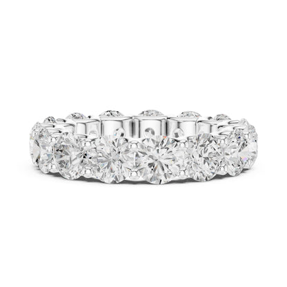 Round Lab Grown Diamond Pave Engagement Ring