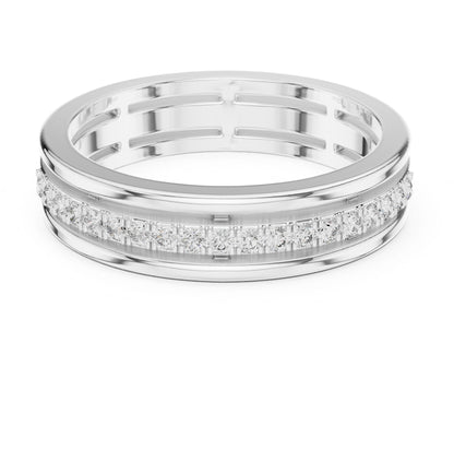 Round Lab Grown Diamond Pave Engagement Ring