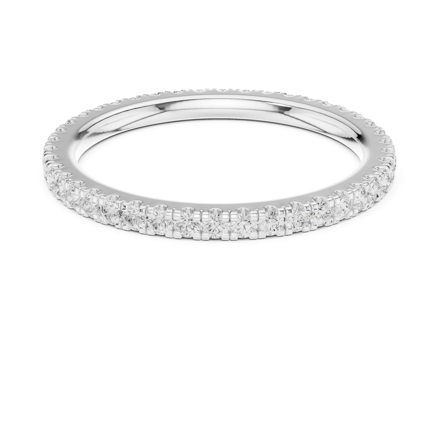 Round Lab Grown Diamond Pave Engagement Ring