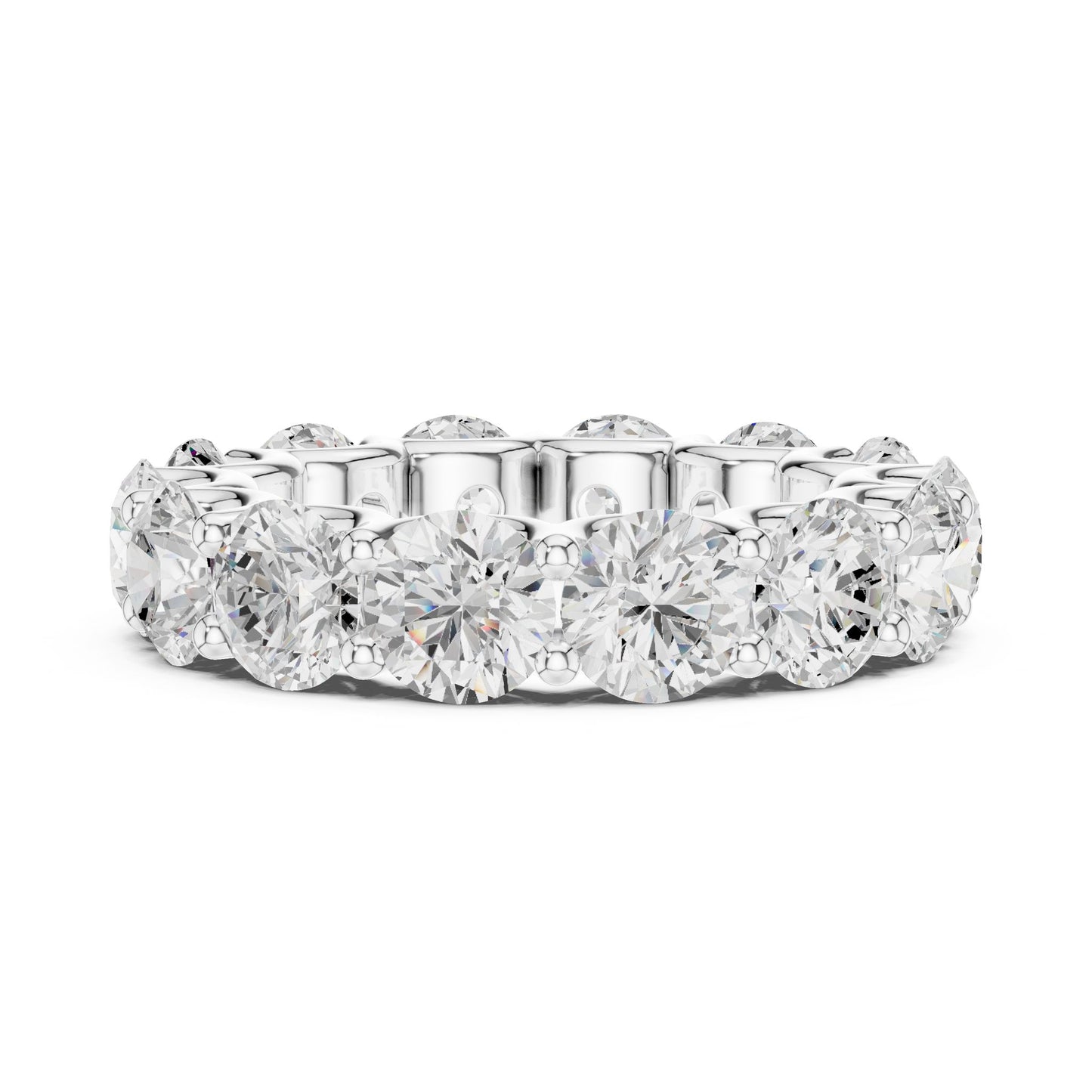 Round Lab Grown Diamond Pave Engagement Ring