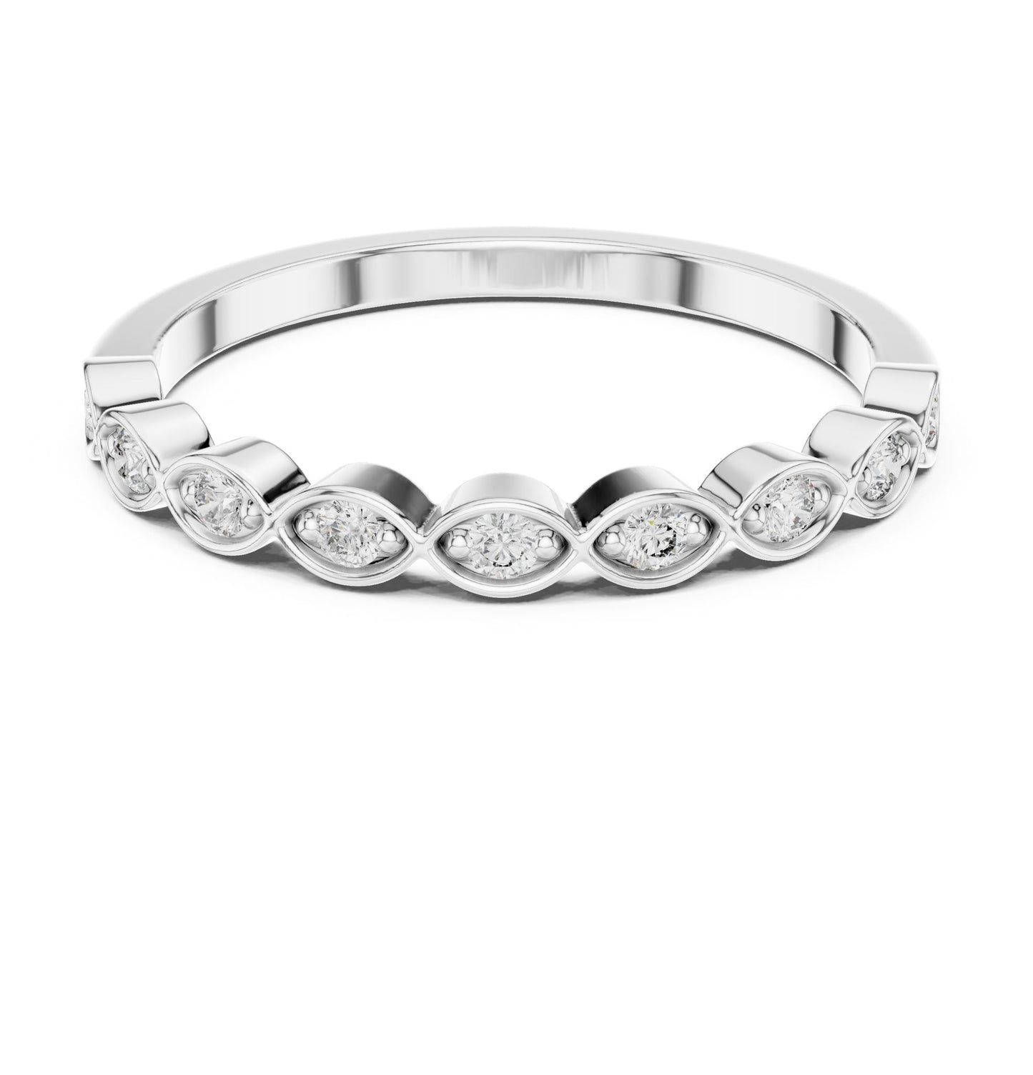 Round Lab Grown Diamond Pave Engagement Ring
