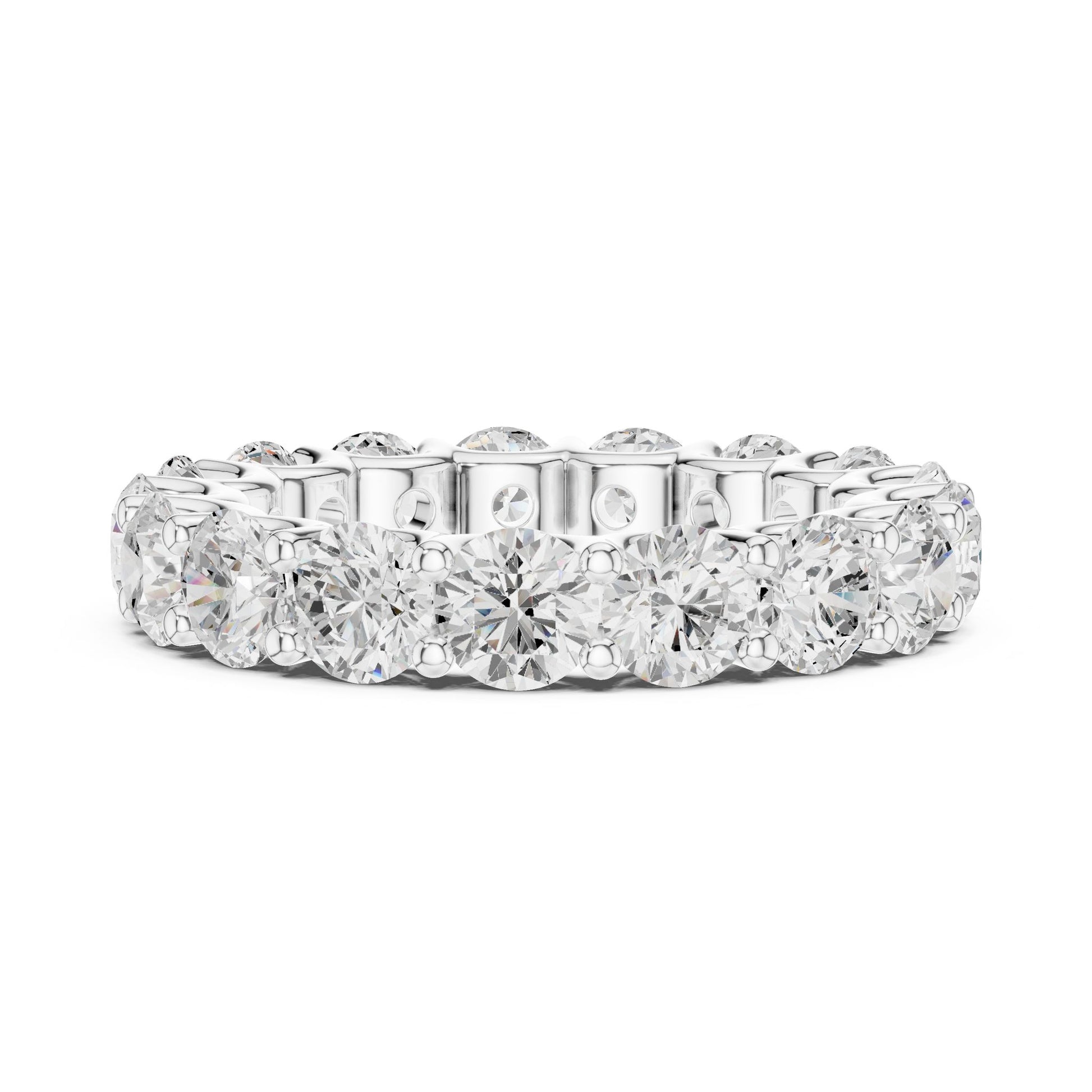 Round Lab Grown Diamond Pave Engagement Ring