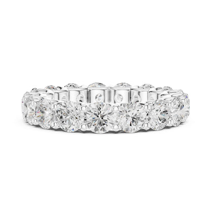 Round Lab Grown Diamond Pave Engagement Ring