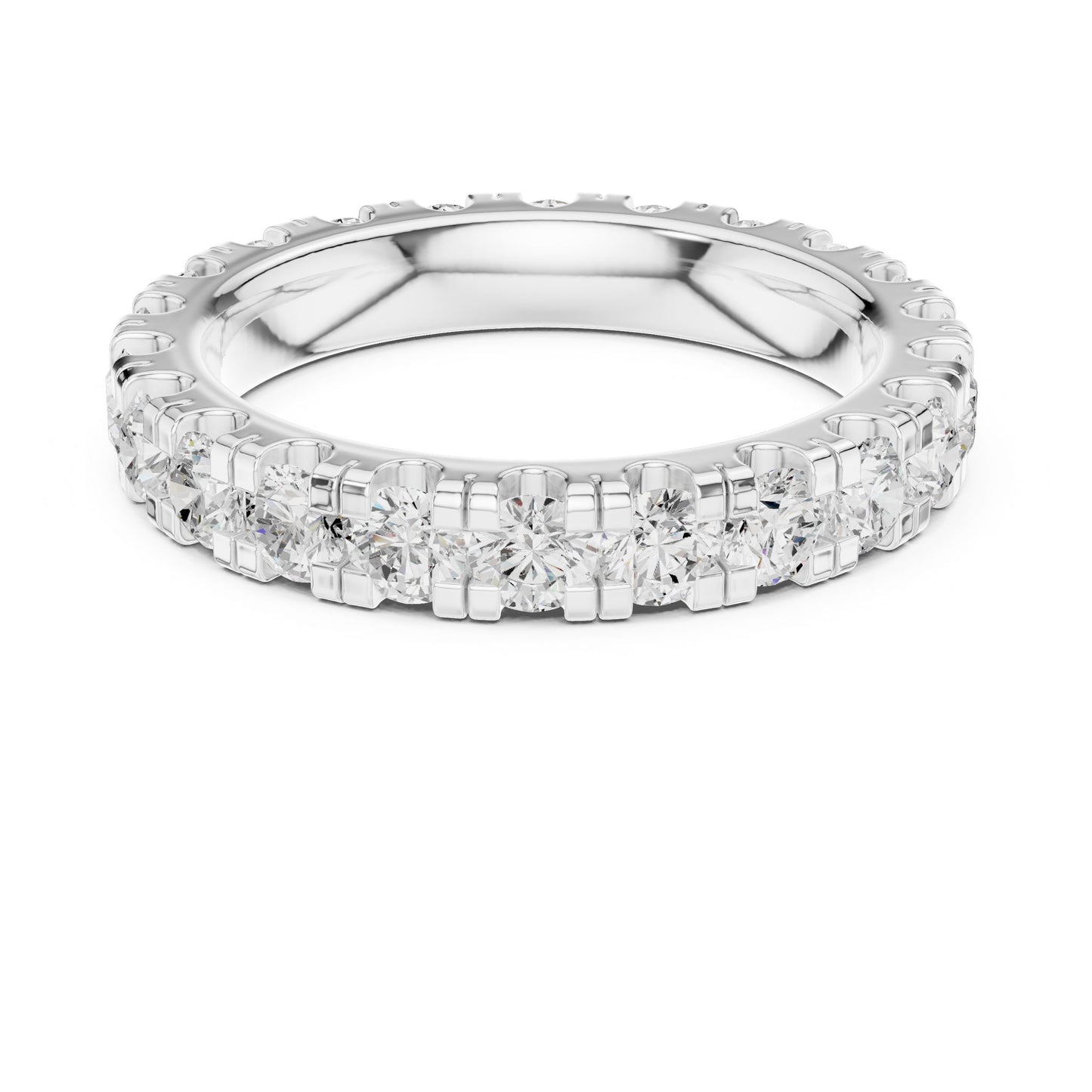 Round Lab Grown Diamond Pave Engagement Ring