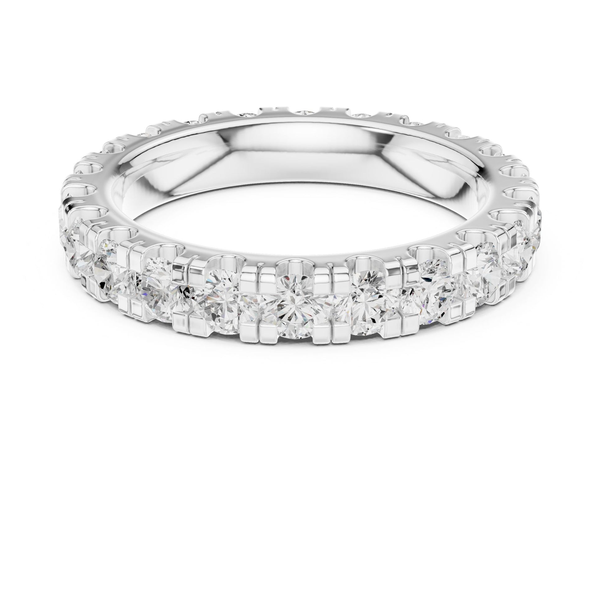 Round Lab Grown Diamond Pave Engagement Ring